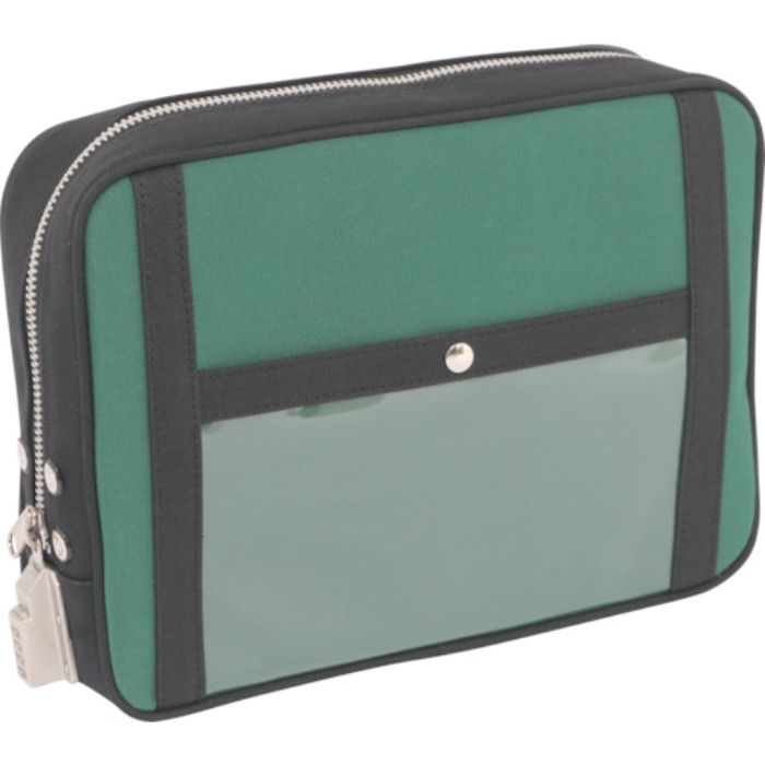 SANEI 帆布メール用ポーチ(L)SED-1錠付 モスグリーン(Tcode:1141907)