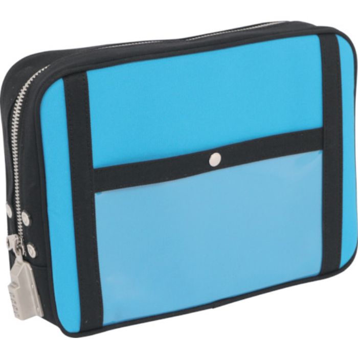 SANEI 帆布メール用ポーチ(L)SED-1錠付 ブルー(Tcode:1141908)