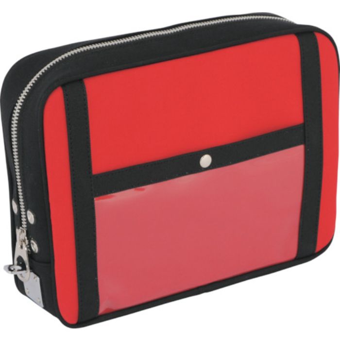 SANEI 帆布メール用ポーチ(L)馬蹄錠金具付 赤(Tcode:1141932)