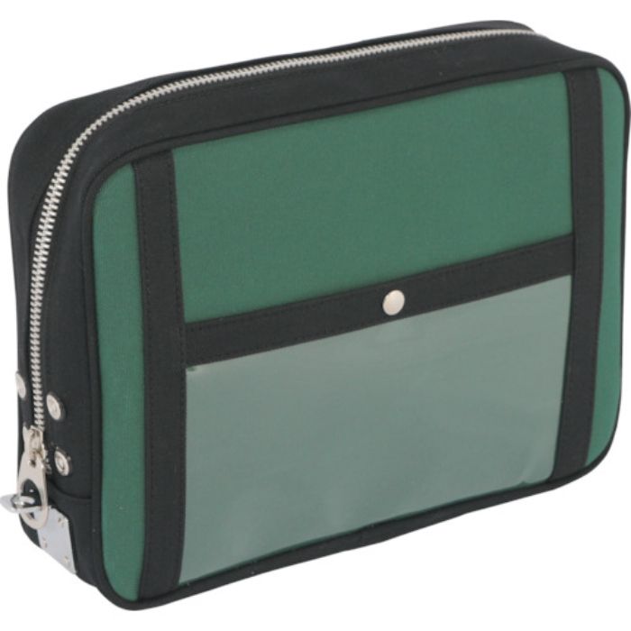 SANEI 帆布メール用ポーチ(L)馬蹄錠金具付 モスグリーン(Tcode:1141934)