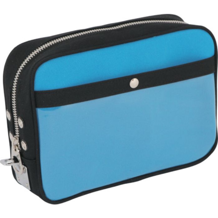 SANEI 帆布メール用ポーチ(M)馬蹄錠金具付 ブルー(Tcode:1141941)