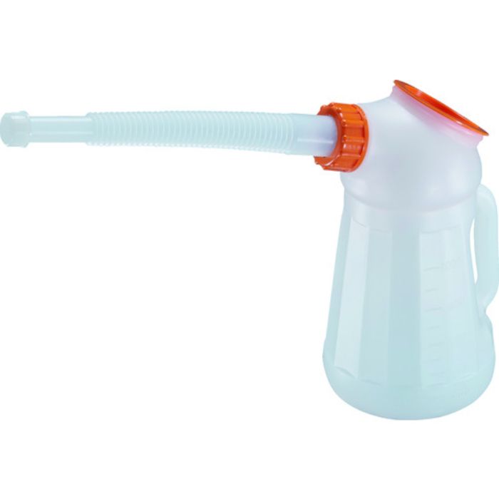 TRUSCO オイルジョッキ ピノッキオ1L ノズル・本体蓋付 網付(Tcode:2065612)