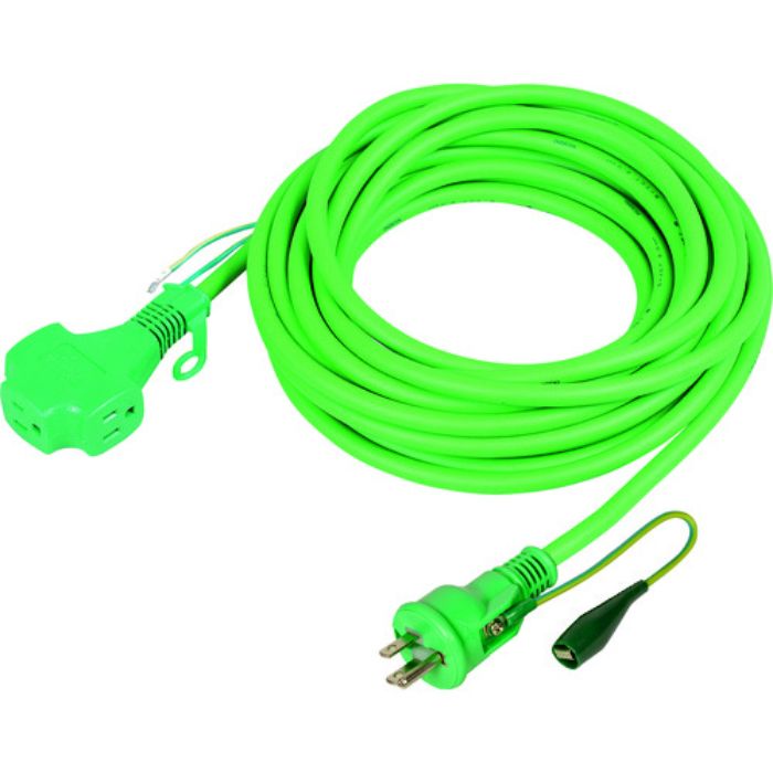 NICHIDO リペアポッキン延長コード アース付 10m 緑(Tcode:1620501)