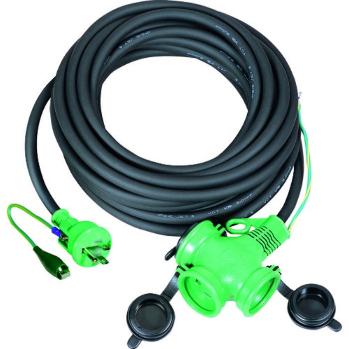 NICHIDO リペアポッキン延長コード 屋外型 アース付 20m 極太ソフト電線SVCT2.0(Tcode:1620447)