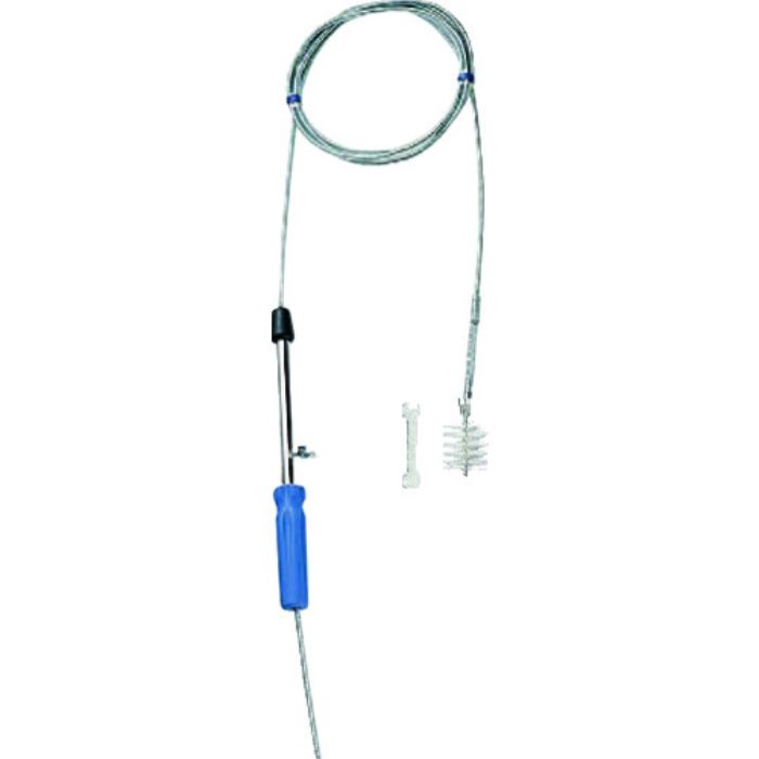 SANEI 排水管掃除用パーツ パイプクリーナー(30mm径ブラシ付) 長さ5m(Tcode:1147395)