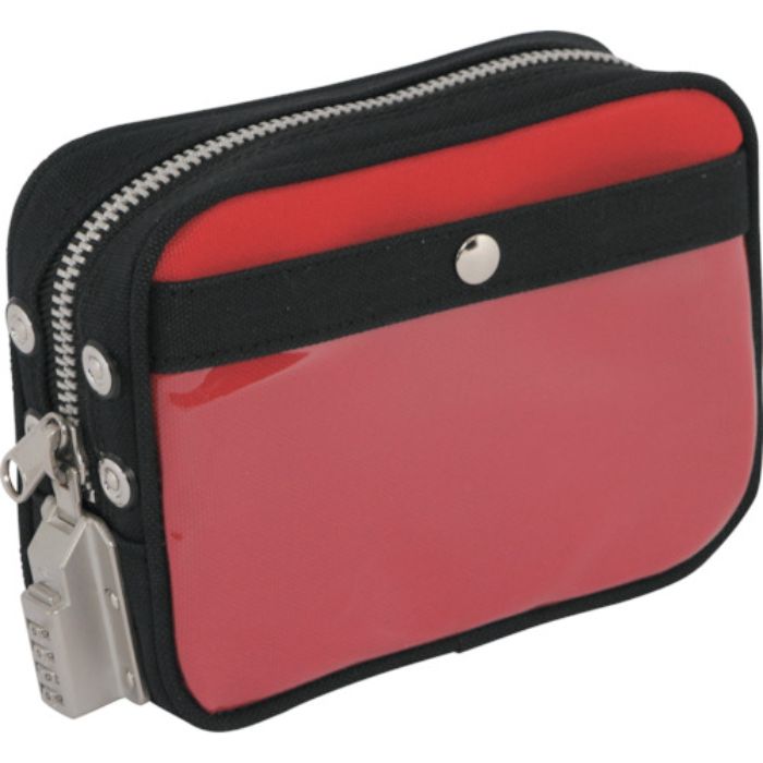 SANEI 帆布メール用ポーチ(SS)SED-1錠付 赤(Tcode:1141921)