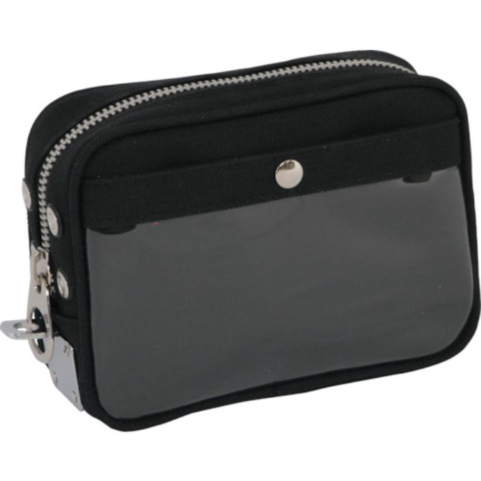 SANEI 帆布メール用ポーチ(SS)馬蹄錠金具付 黒(Tcode:1141948)