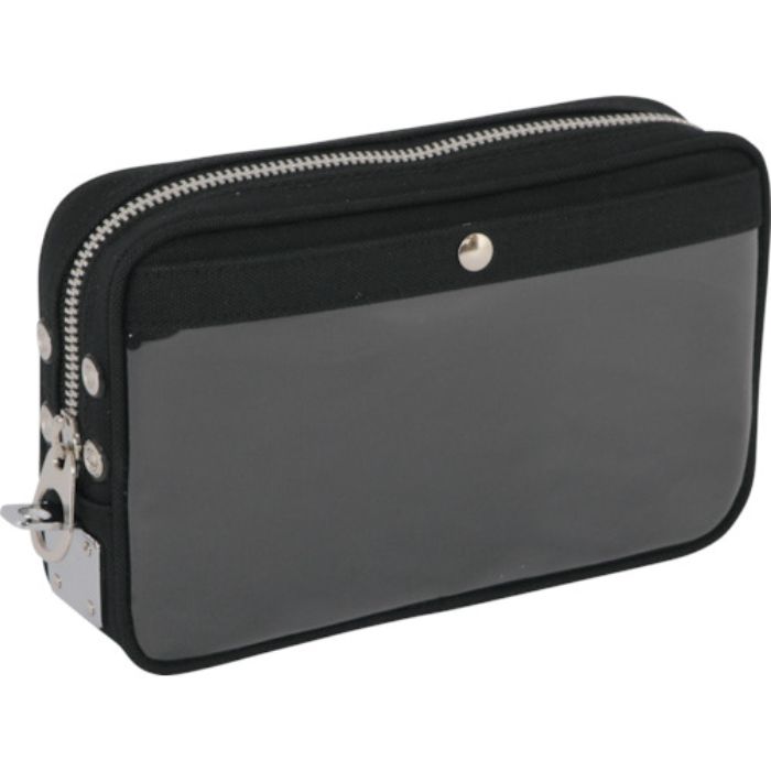 SANEI 帆布メール用ポーチ(S)馬蹄錠金具付 黒(Tcode:1141942)