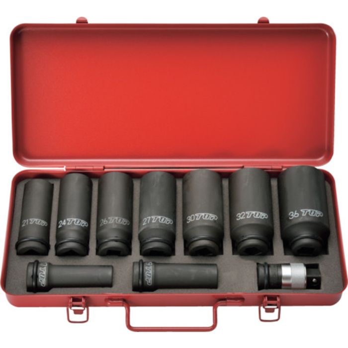 TOP インパクトレンチ用超ロングソケット・ワンタッチアダプターセット(Tcode:4045820)