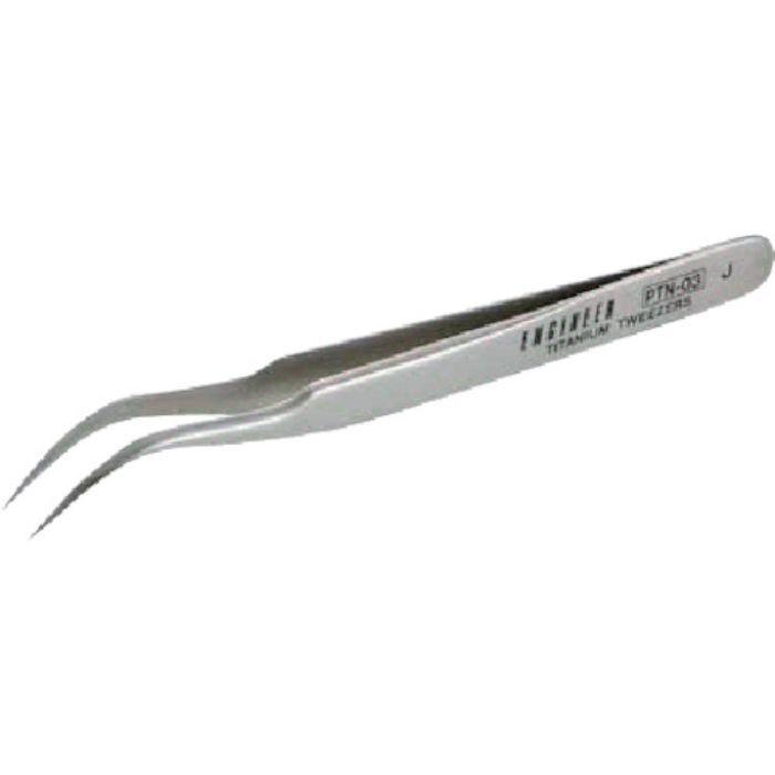 ENGINEER チタンピンセット(J型)曲りタイプ 120mm(Tcode:7781598)