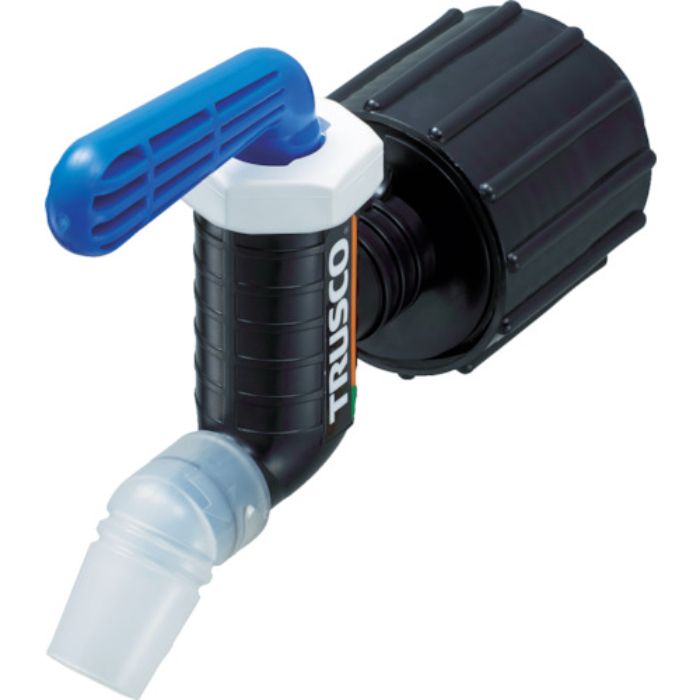 TRUSCO 樹脂製給油コック キューちゃん 口径40 フッ素ゴム 青(Tcode:8557796)