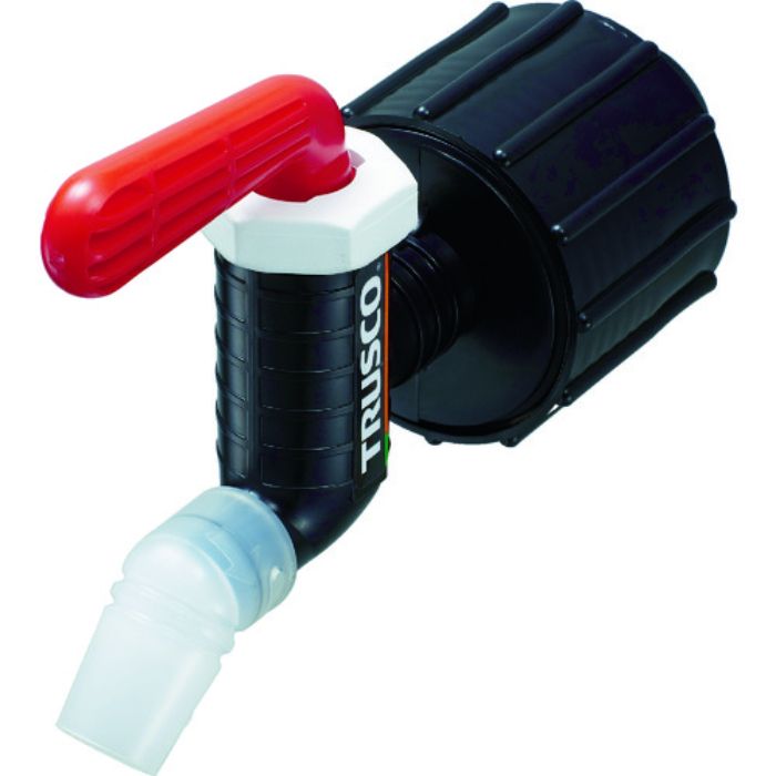 TRUSCO 樹脂製給油コック キューちゃん 口径50 フッ素ゴム 赤(Tcode:8557800)