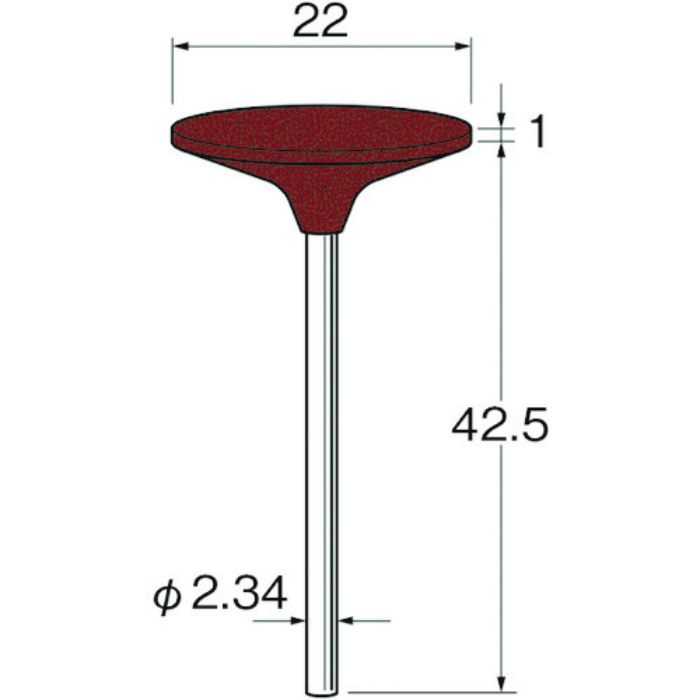 リューター 軸付シリコンゴム砥石外径(mm):22粒度(#):320(Tcode:1282046)