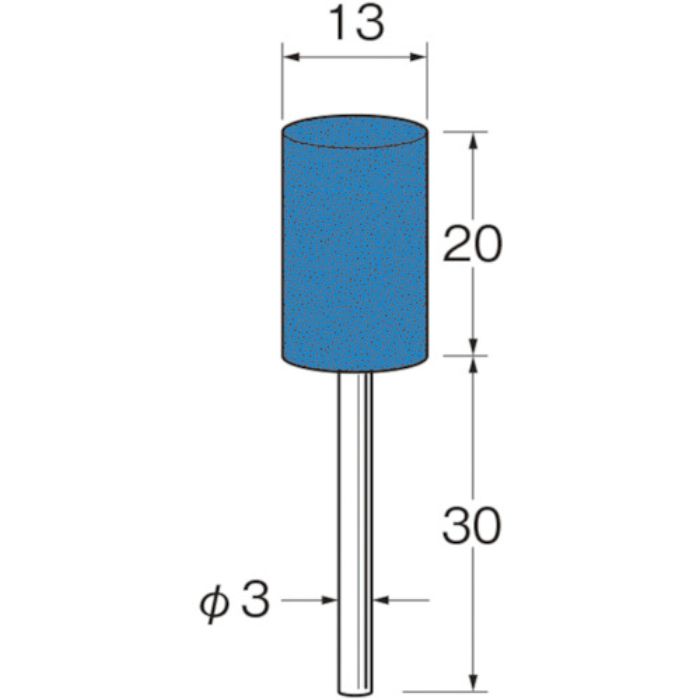 リューター 軸付セラミックゴム砥石(金属研磨用)外径(mm):13粒度(#):120(Tcode:1282296)