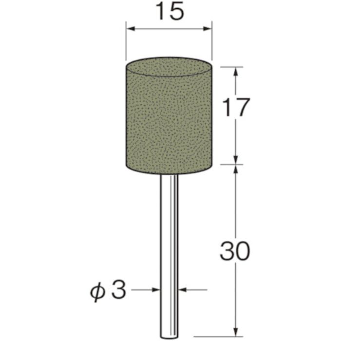 リューター 軸付ラビン砥石(一般用)R4364粒度(#):220(Tcode:1283124)