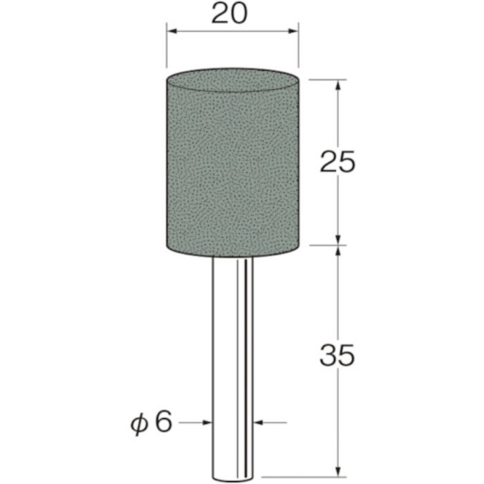 リューター 軸付ラビン砥石(一般用)R4612粒度(#):120(Tcode:1285097)