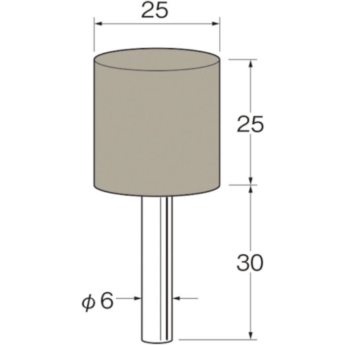 リューター 軸付弾性砥石(PVA砥石)外径(mm):25粒度(#):120(Tcode:1284349)