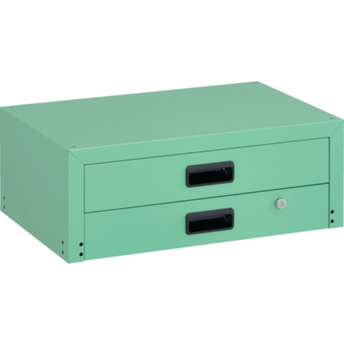 TRUSCO ツールワゴン ラビットワゴン用2段引出 600X400 ヤンググリーン(Tcode:2407686)