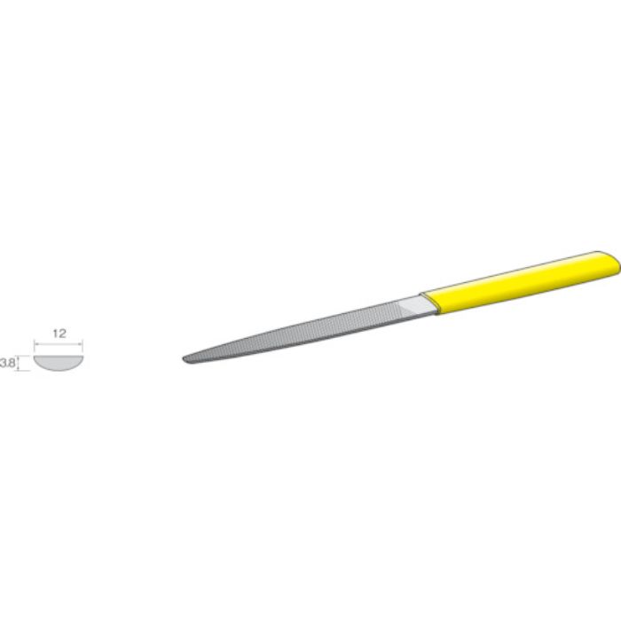 ミニモ シャープカットヤスリ 細目 半丸(Tcode:8528633)