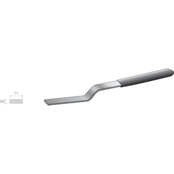 ミニモ コテヤスリ クランク型 中目 平(Tcode:8528647)