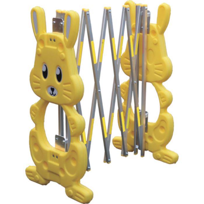 ANZEN 現場用簡易アルミゲート ラビットゲート黄(反射付)2M(Tcode:4367133)