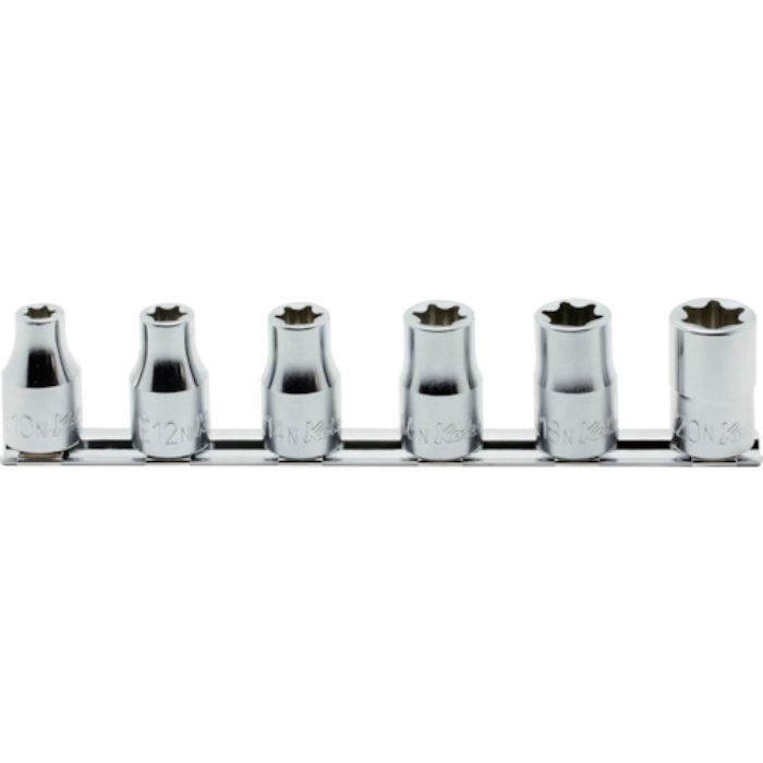 コーケン 12.7mm差込 トルクスソケット(ナット用)レールセット 6ヶ組(Tcode:1216703)