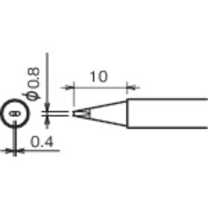 グット 替こて先 0.8D (1本=1PK)(Tcode:3059766)