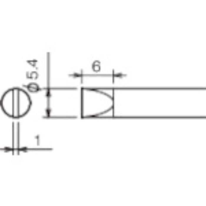 グット 替こて先 5.4D (1本=1PK)(Tcode:3059782)