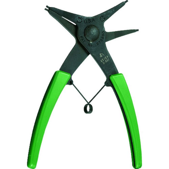 KEIBA スナップリングプライヤー(軸穴両用 有効呼径〜52mm) 140(Tcode:7608756)
