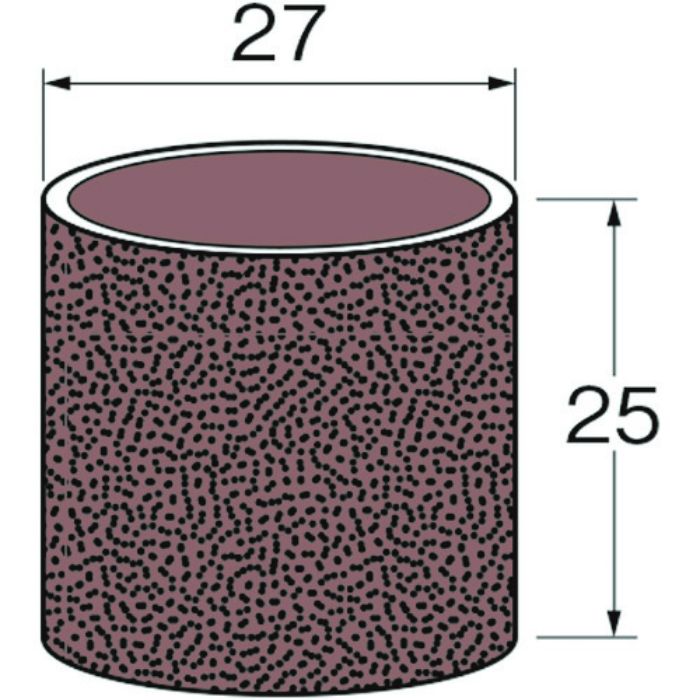 リューター ロール外径(mm):27幅(mm):25粒度(#):60(Tcode:1284638)