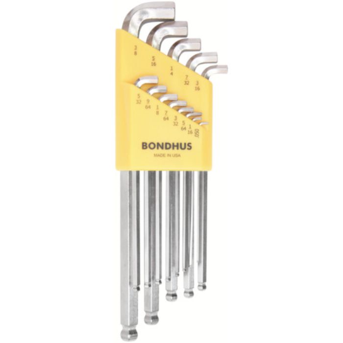 ボンダス スタビー・ボールポイント・L-レンチ ロング インチ セット13本組(0.050-3/8)(Tcode:8107928)