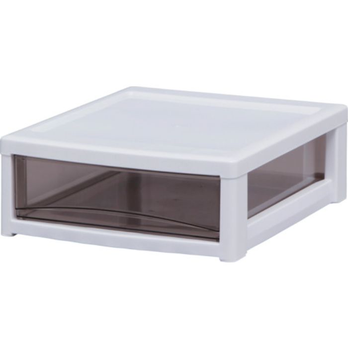 IRIS 221267 スーパークリアチェスト ホワイト/クリアブラウン 1段タイプ(Tcode:4943724)