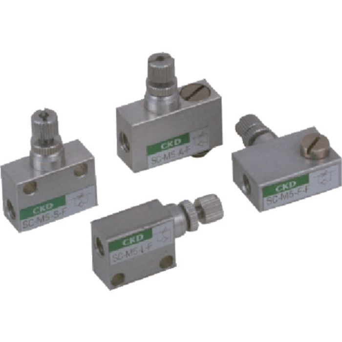 CKD スピードコントローラ 大口径タイプ M5×0.8 エルボ(Tcode:5829364)