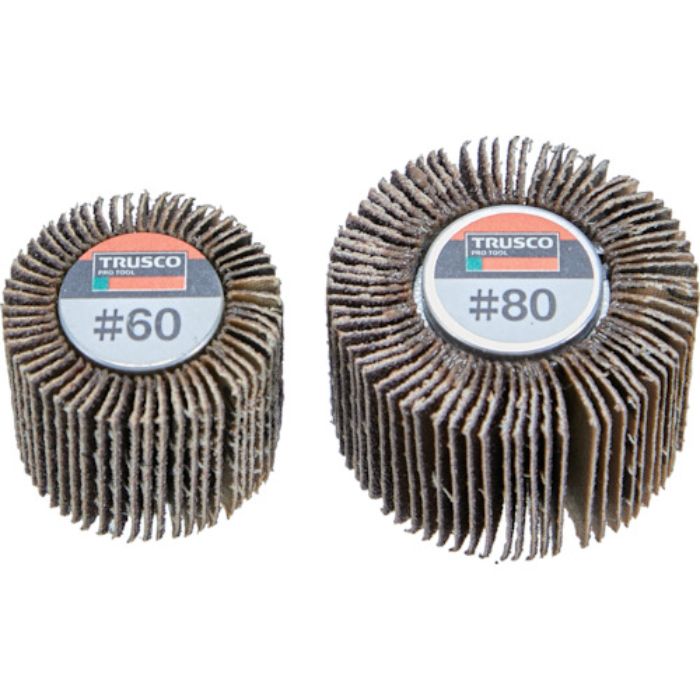 TRUSCO スピンネジ式フラップホイール 外径40 (5個入) #80 80#(Tcode:2758377)