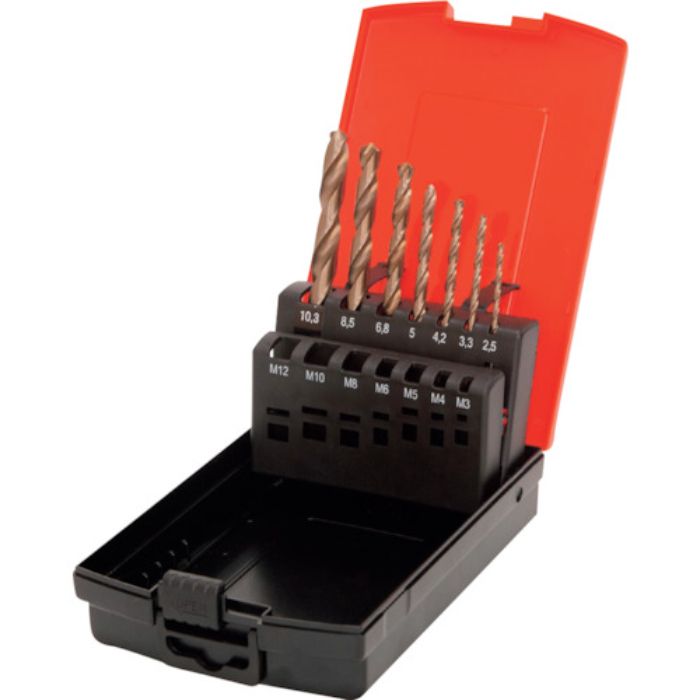 BIC TOOL 鉄工用月光ドリル タップ下穴7本入りセット(Tcode:1770543)