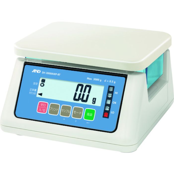 A&D 防塵・防水はかり ワイヤレス通信モデル SH-3000AWP-BT(Tcode:2409230)