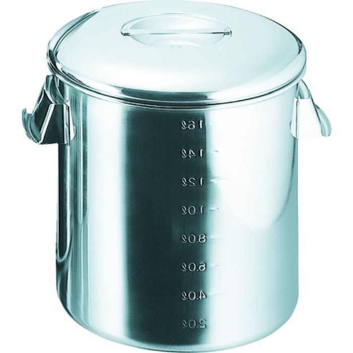スギコ 18-8目盛付深型キッチンポット 内蓋式 200x200(Tcode:3320332)