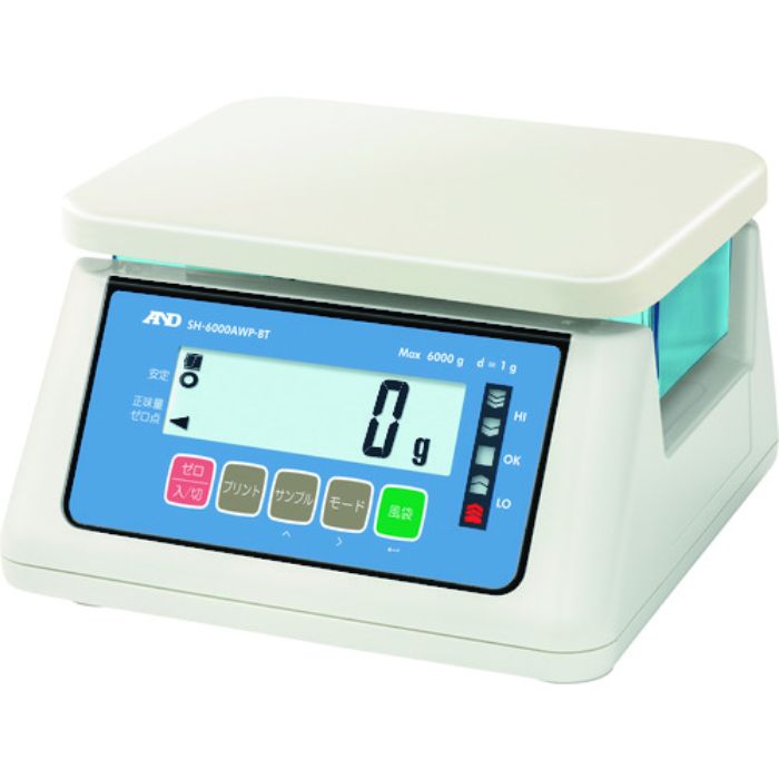 A&D 防塵・防水はかりワイヤレス通信モデル SH-6000AWP-BT(Tcode:2409228)