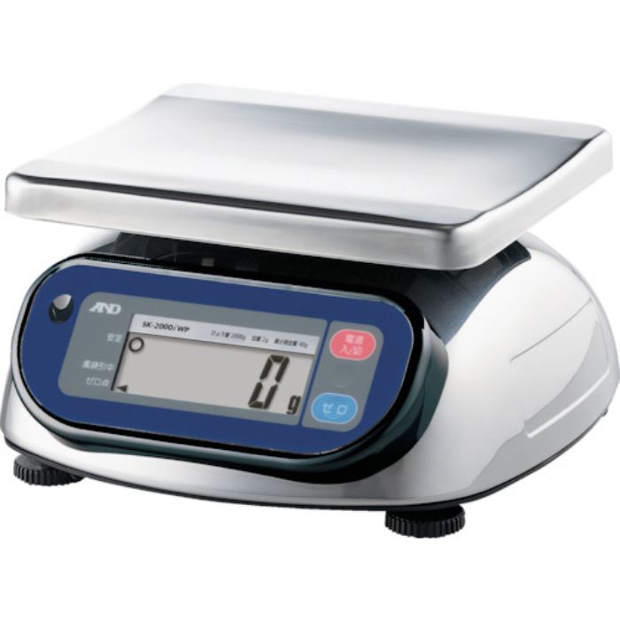 A&D 防塵防水デジタルはかり(検定付・2区) ひょう量2kg(Tcode:4548914)