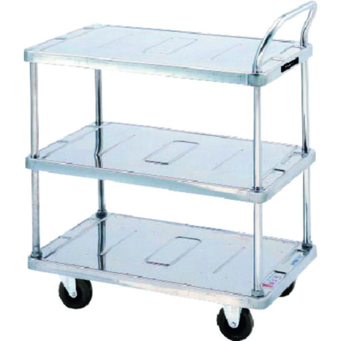 ダンディ ステンレス台車 ダンディSシリーズ タイプSL 3段テーブル片ハンドル式 W710×D450(Tcode:2082526)