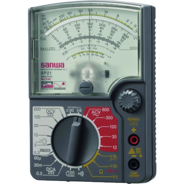 SANWA アナログマルチテスタ 導通ブザー付き(Tcode:8162978)