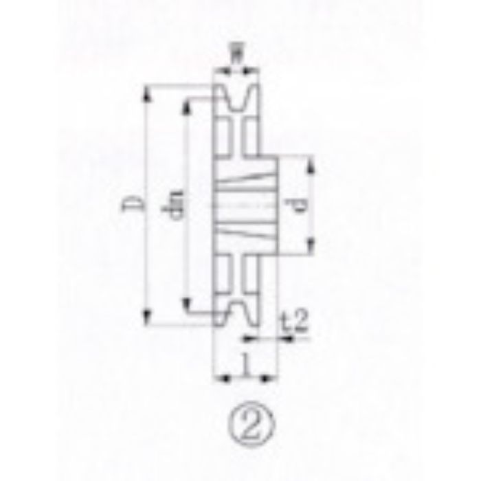 EVN ブッシングプーリー SPA 190mm 溝数1(Tcode:3805549)