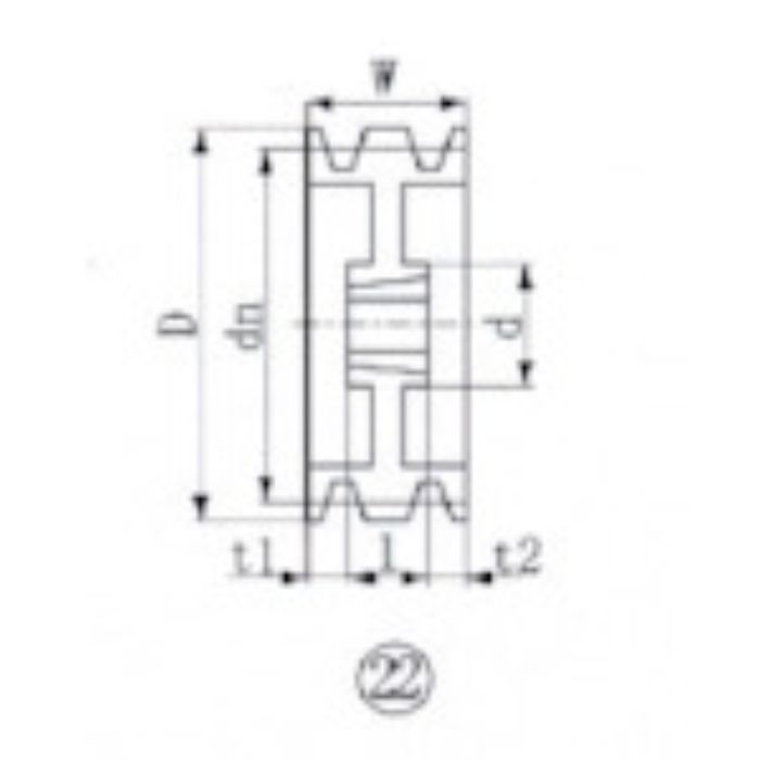 EVN ブッシングプーリー SPA 280mm 溝数3(Tcode:3805743)