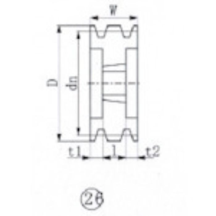 EVN ブッシングプーリー SPB 132mm 溝数4(Tcode:5143900)