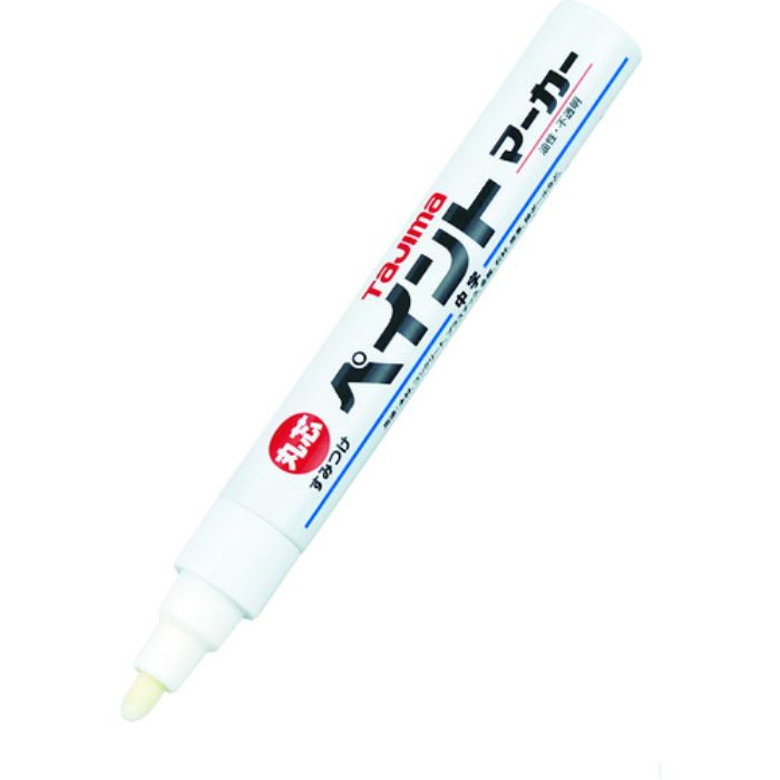 タジマ すみつけペイントマーカー 硬質・長芯(中字・丸芯)白(Tcode:3358836)