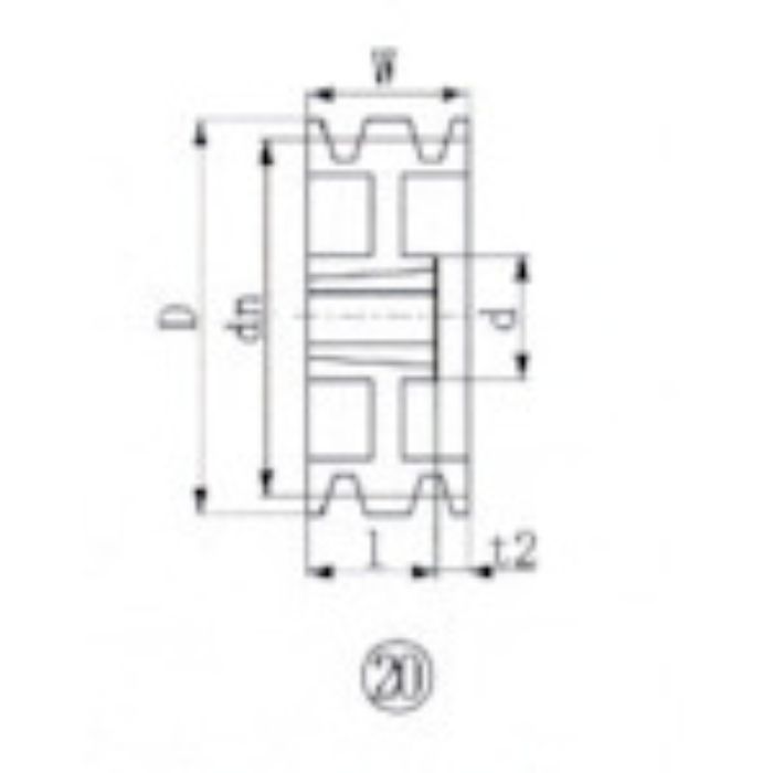 EVN ブッシングプーリー SPZ 180mm 溝数3(Tcode:3806952)