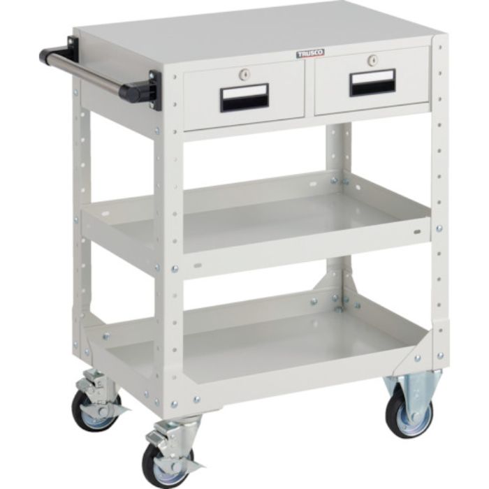 TRUSCO SR型ワゴン 600×400×H795 引出付 ホワイト(Tcode:2638976)