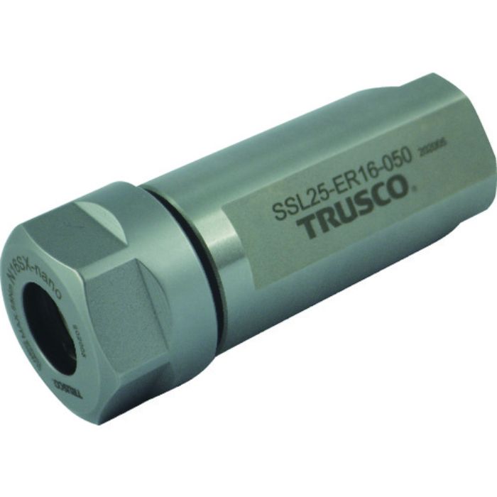 TRUSCO NC旋盤用ストレートシャンクコレットホルダ フラット付きERコレットホルダSSL型(メトリック) シャンク径20 全長62 ER16用