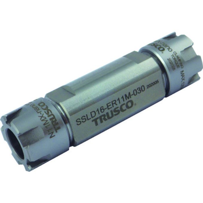 TRUSCO NC旋盤用ERM両頭ストレートシャンクコレットホルダSSLD型(メトリック) シャンク径16 全長62 ER11用