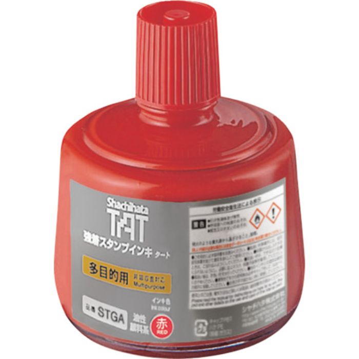 シヤチハタ 強着スタンプインキ タート多目的用 大瓶 赤(Tcode:3459989)